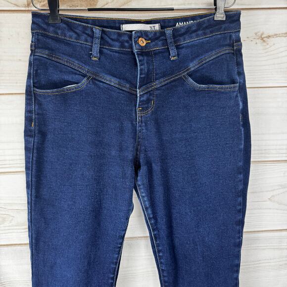 !iT Amanda Dark Wash High Rise Slim Ankle Denim Jeans Size 12 - Picture 2 of 10